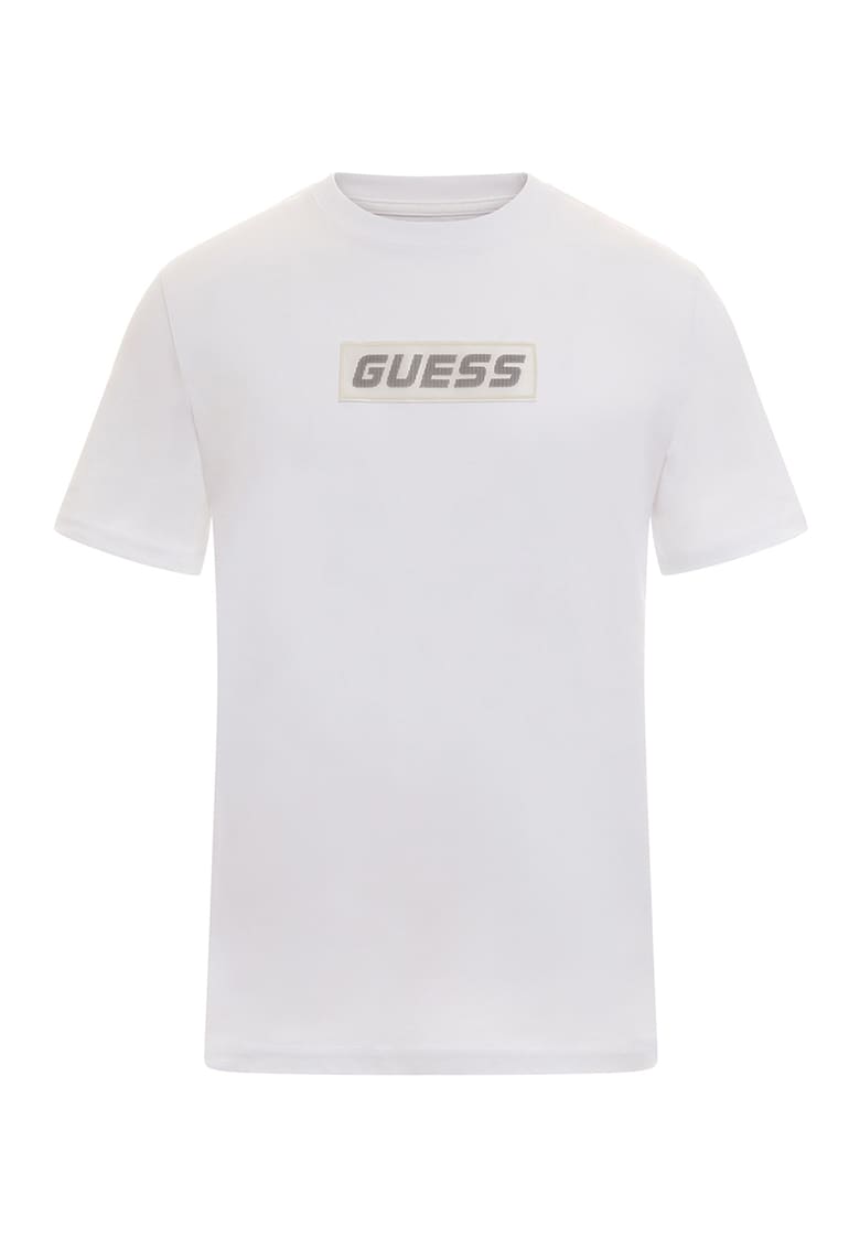 Guess Tricou de bumbac cu logo pentru fitness - Alb