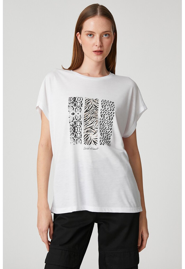 Tricou cu animal print