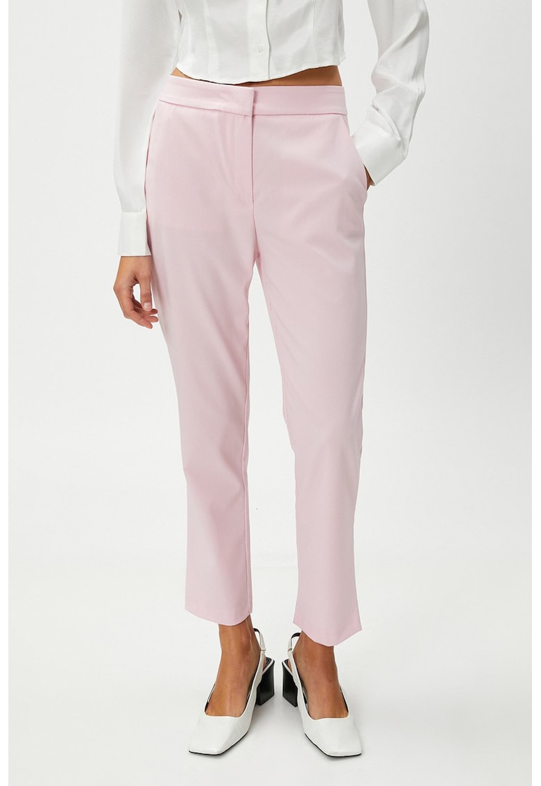 Pantaloni crop cu buzunare laterale