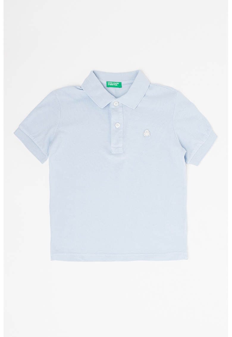 Tricou polo din pique cu logo