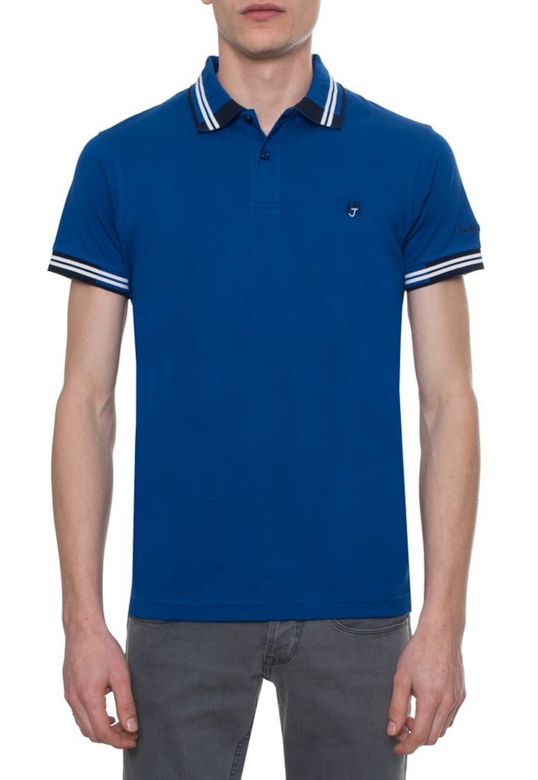 Tricou polo Barbati L0BJ28 - Albastru