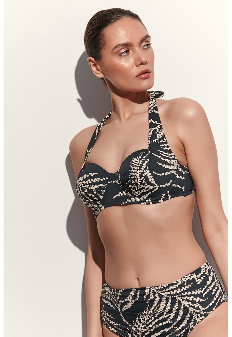 Sutien de baie balconette cu imprimeu