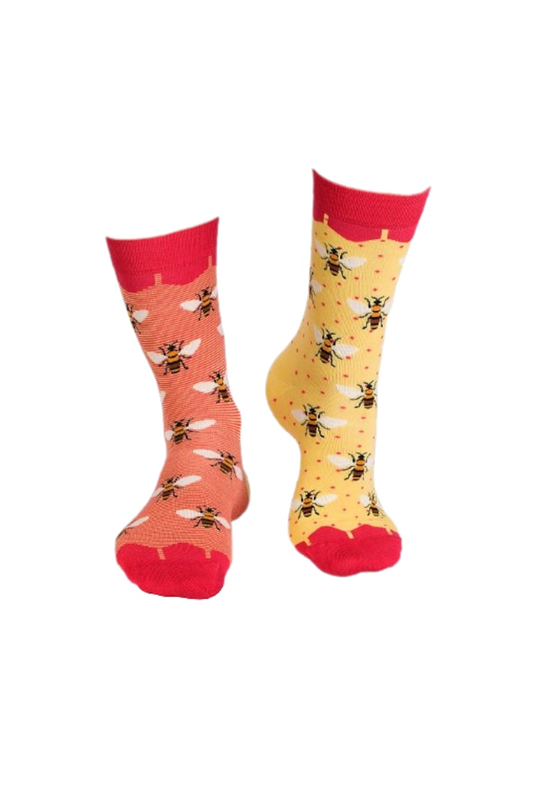 Sosete bambus FINE BAMBOO Bees - Yellow