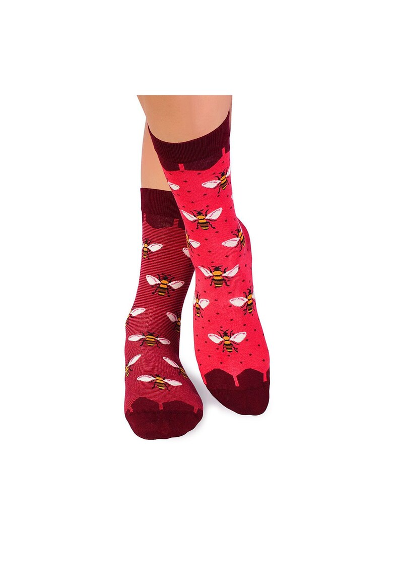 Sosete bambus - FINE BAMBOO Bees - Coral