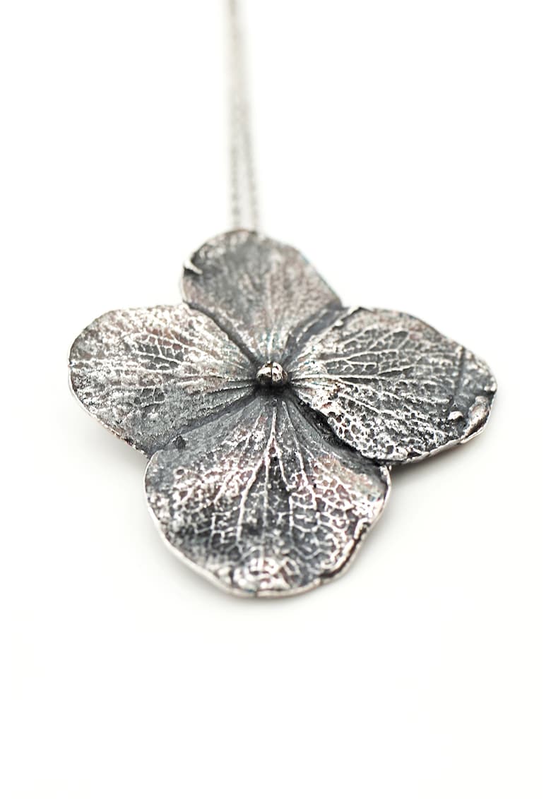 Colier de argint veritabil 925 cu pandantiv in forma de floare