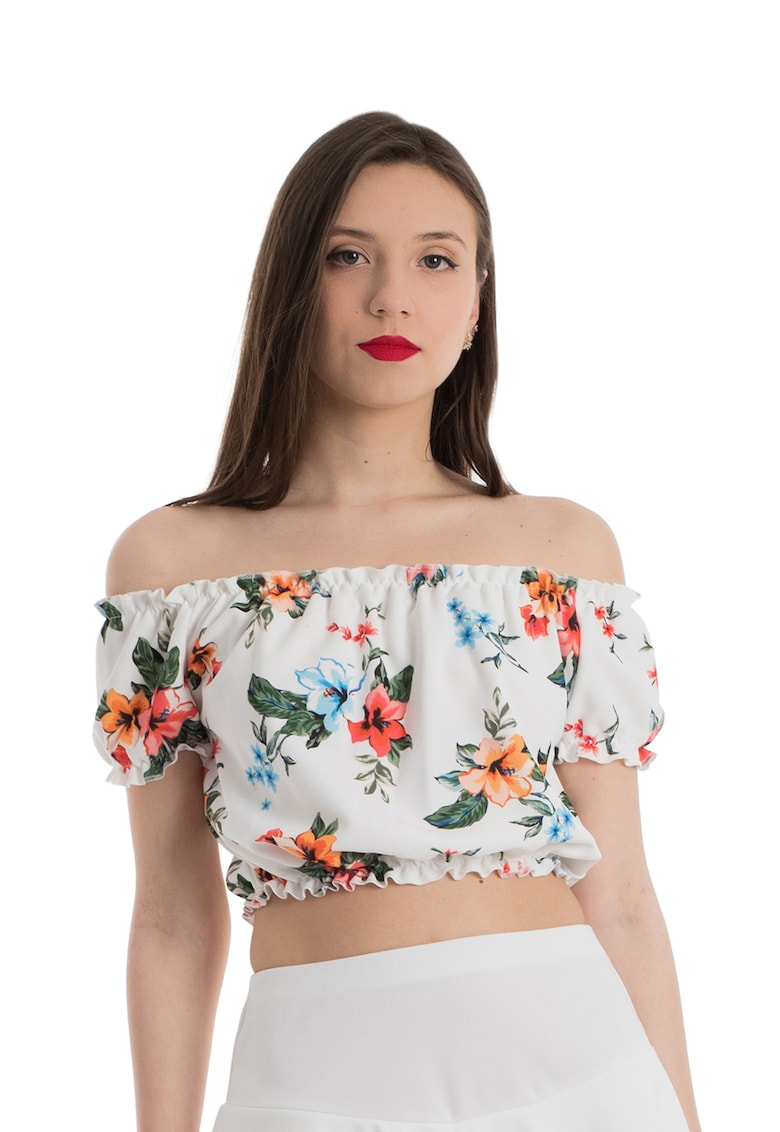 Bluza crop cu model floral Otilia