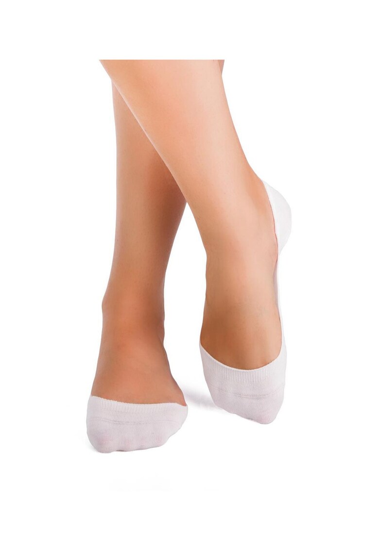 Sosete tip talpici SUPER INVISIBILE ORGANIC albe