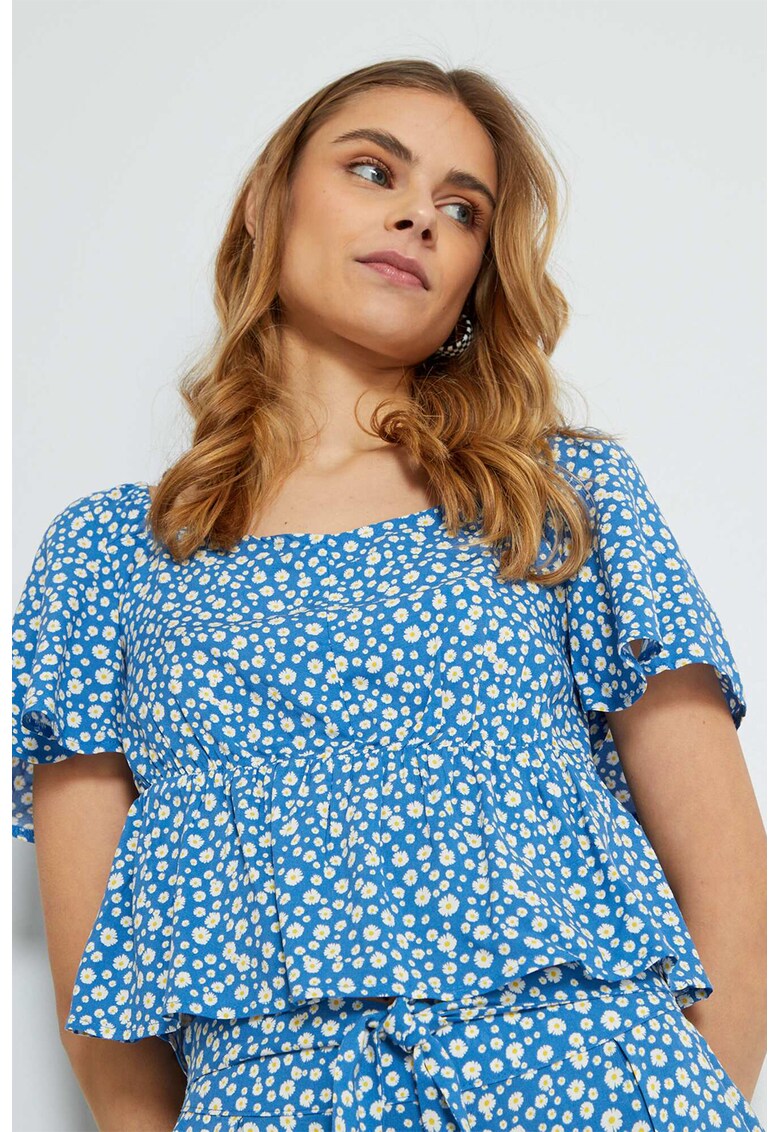 Bluza crop cu terminatie peplu
