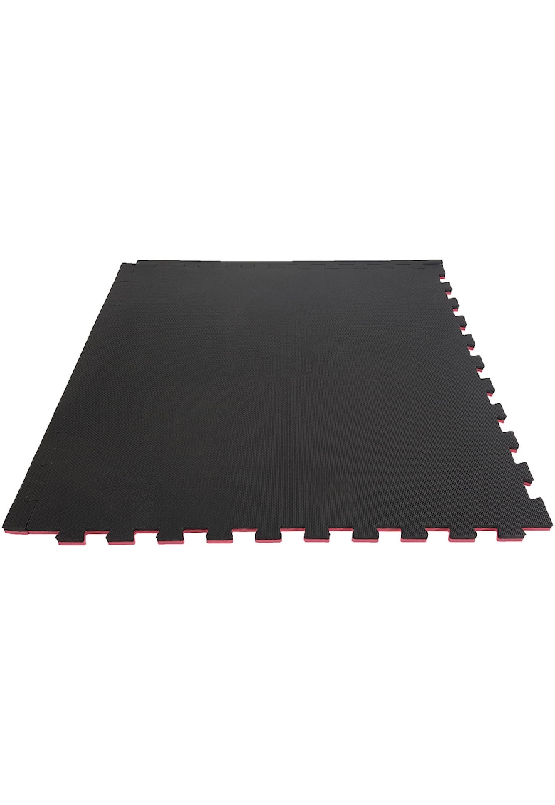 Covoras Puzzle 104x104cm - 2cm - rosu/negru