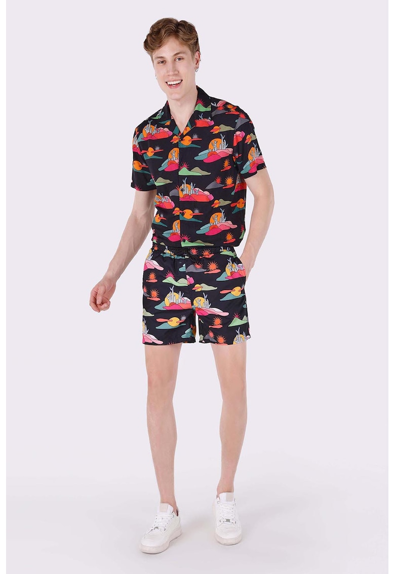 Pantaloni scurti cu imprimeu grafic