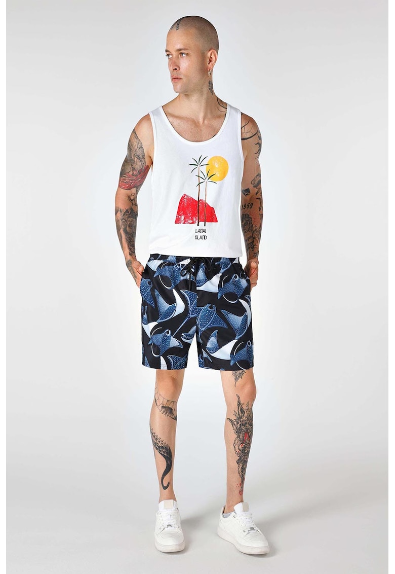 Pantaloni scurti cu imprimeu grafic