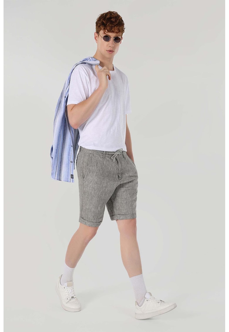 Pantaloni scurti de in cu cordon in talie