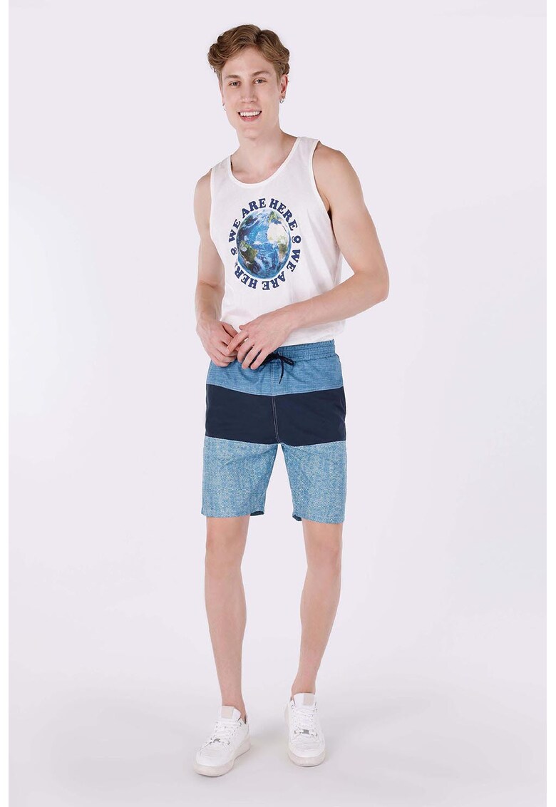 Pantaloni scurti cu snururi - Albastru deschis/Bleumarin