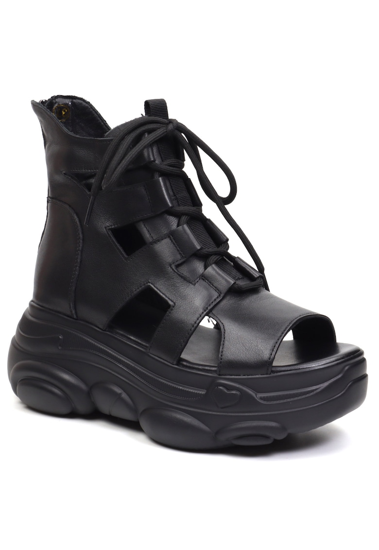 Sandale dama casual 123 2 negru - - Negru
