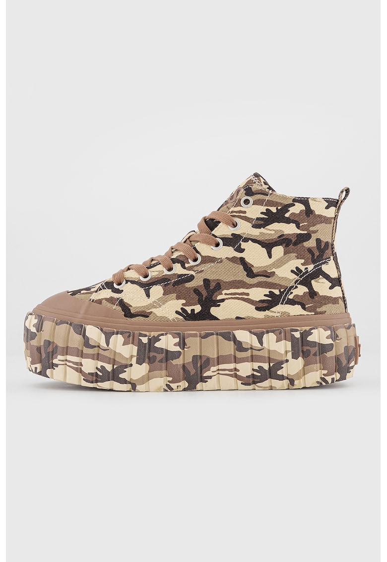 Diesel Tenisi flatform cu imprimeu camuflaj s-hanami