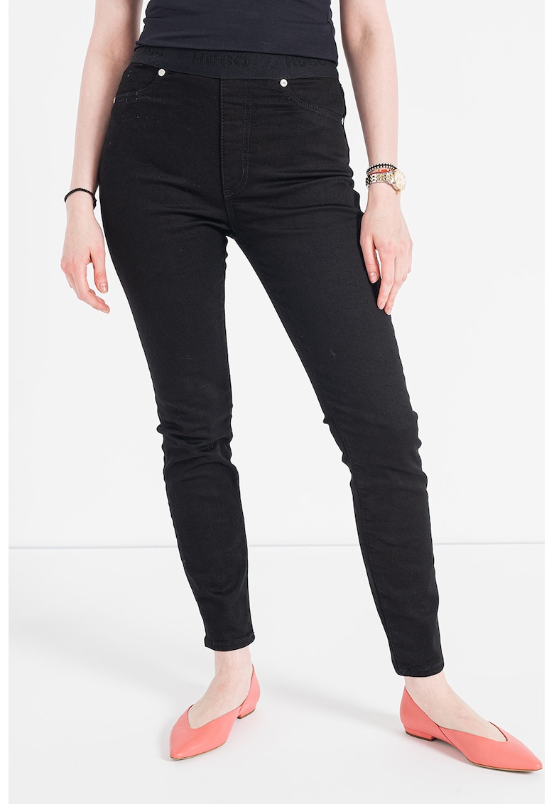 Blugi skinny cu talie elastica