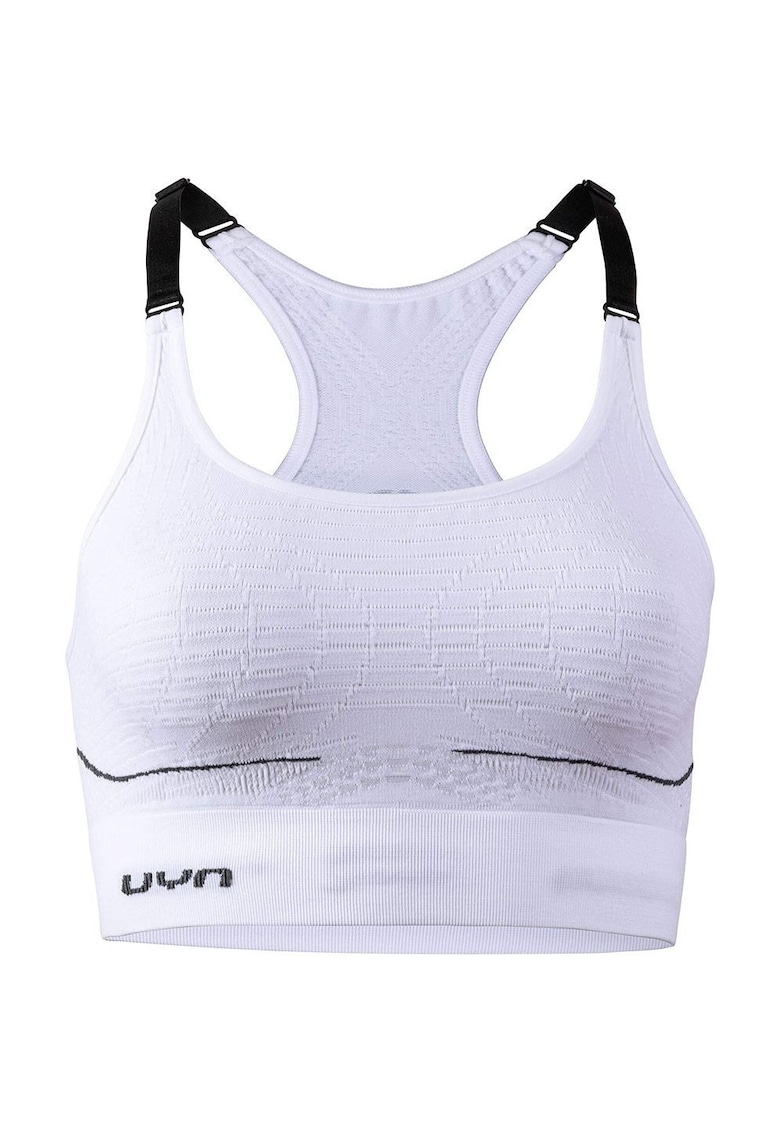 Bustiera sport dama - Poliamida/Elastan - Alb/Negru -