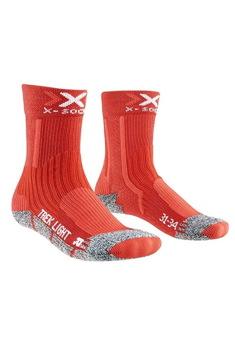 Sosete sport copii trekking - rosu - antibacterian - elastan