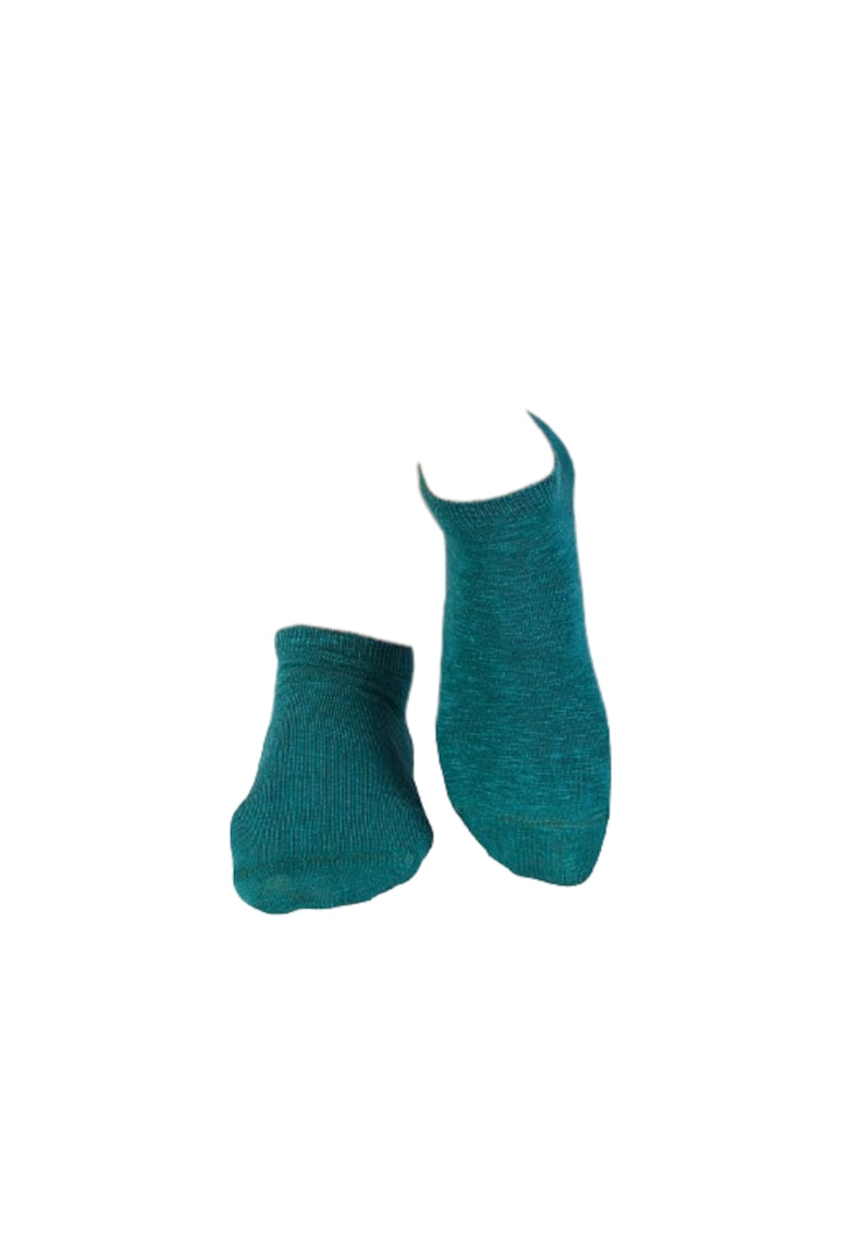 Sosete scurte din in si bumbac - LINEN SNEAKER SOCKS Albastru petrol