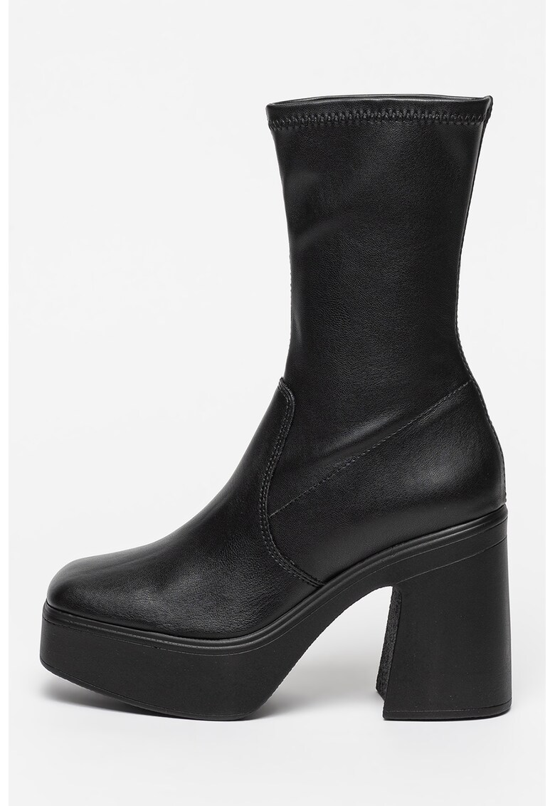 Botine cu toc masiv Low Phoenix - Negru