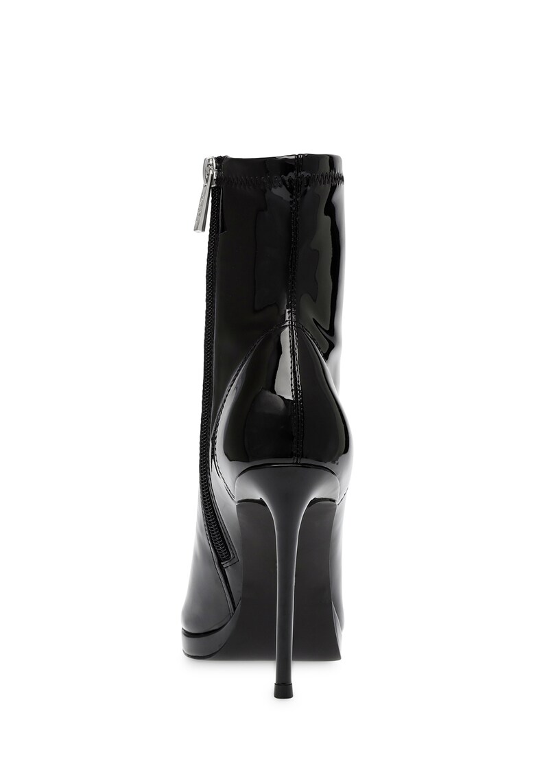 Botine de piele ecologica cu varf ascutit