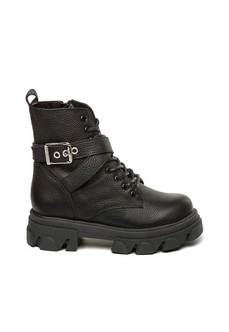 Steve Madden Ghete de piele Trappers - Negru