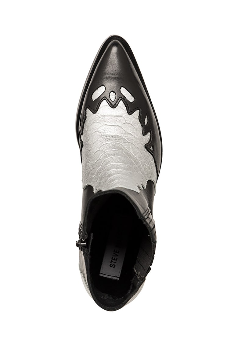 Botine de piele cu model