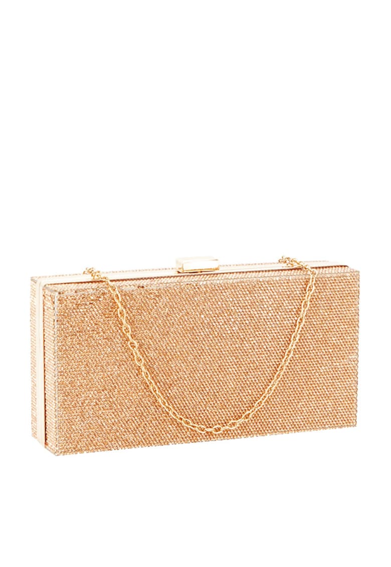 Geanta clutch sampanie cu pietricele BRS-5052 05 Auriu