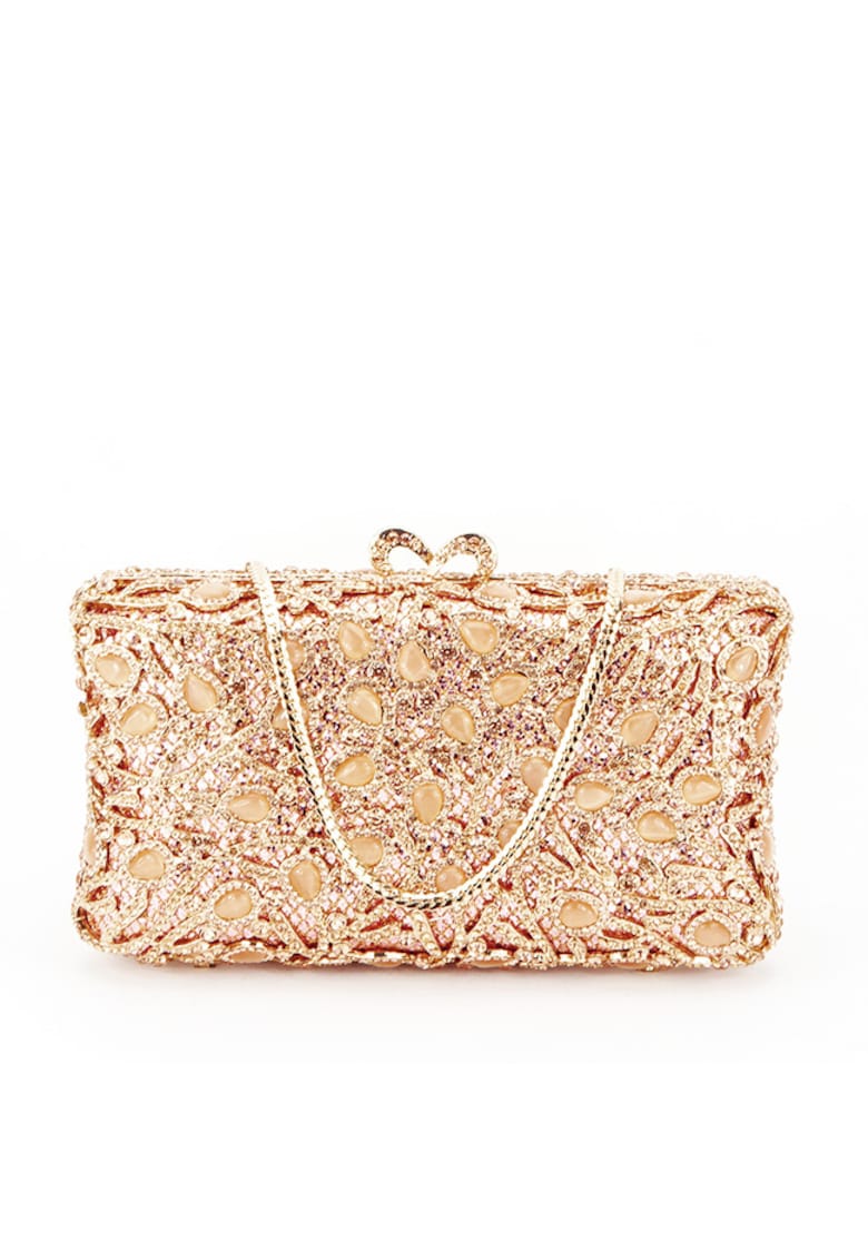 Geanta clutch de lux sampanie D7-5 06 12622