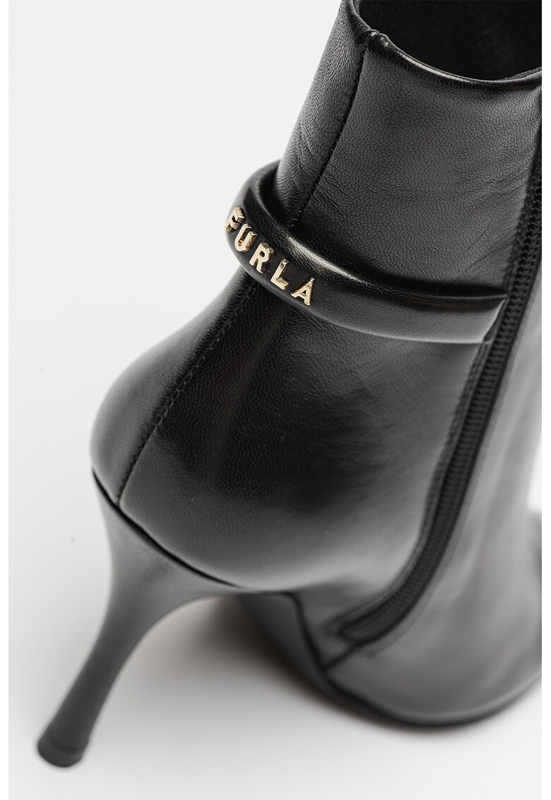 Botine din piele cu toc stiletto Core