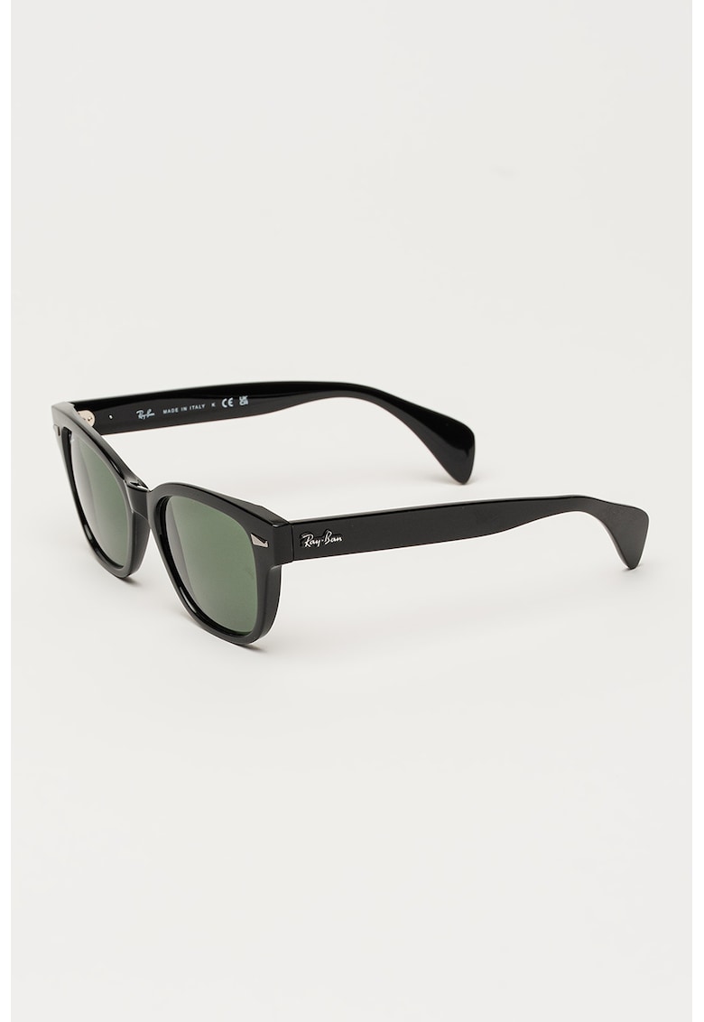 Ochelari de soare wayfarer unisex cu logo - Negru