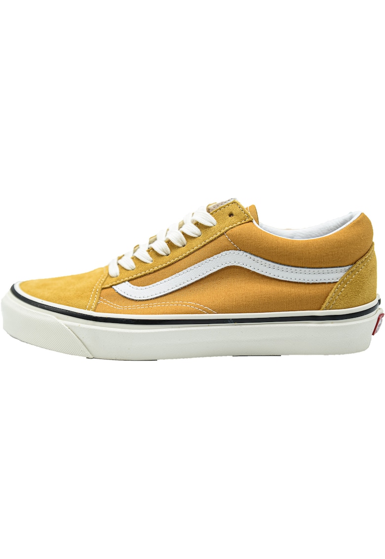 Tenisi unisex de panza cu garnituri de piele intoarsa Anaheim Old Skool - Galben