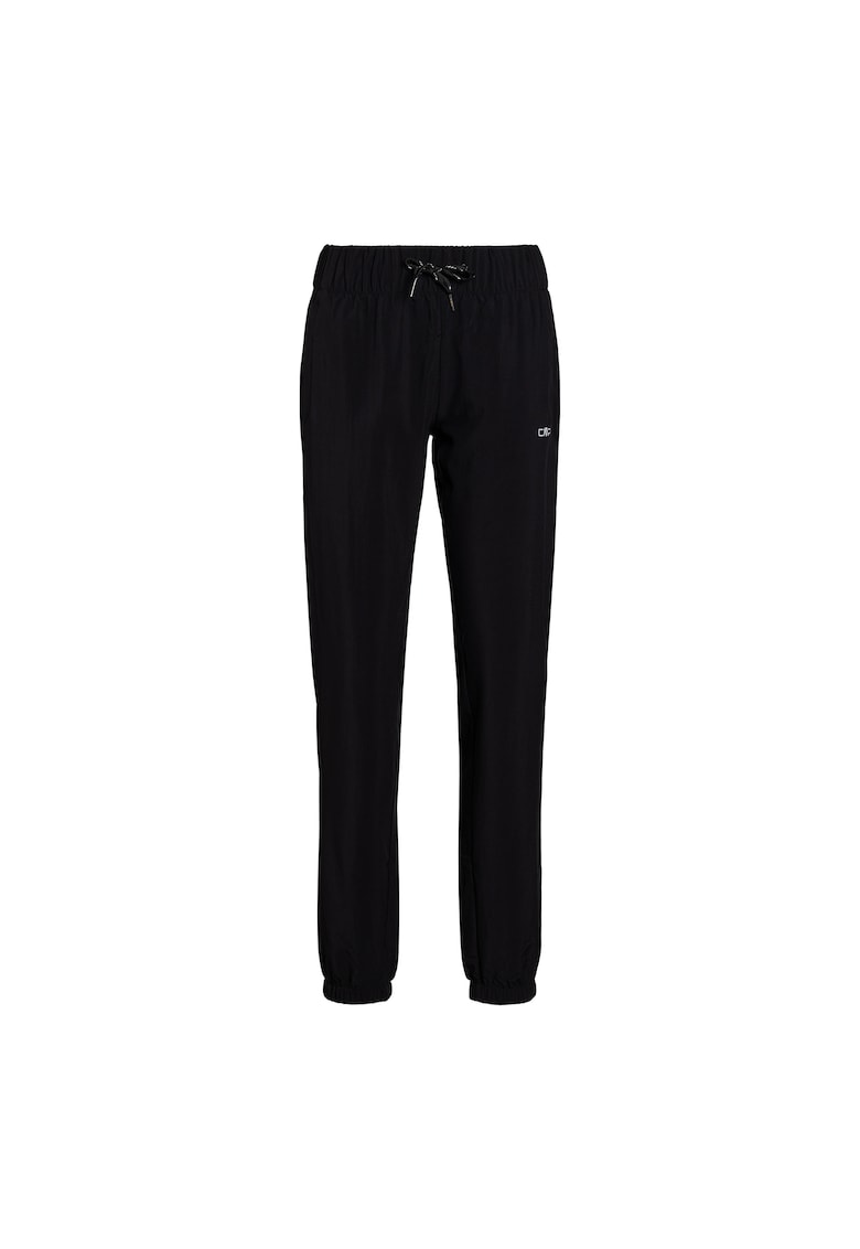 Pantaloni trekking dama -  Poliester/Elastan - Negru