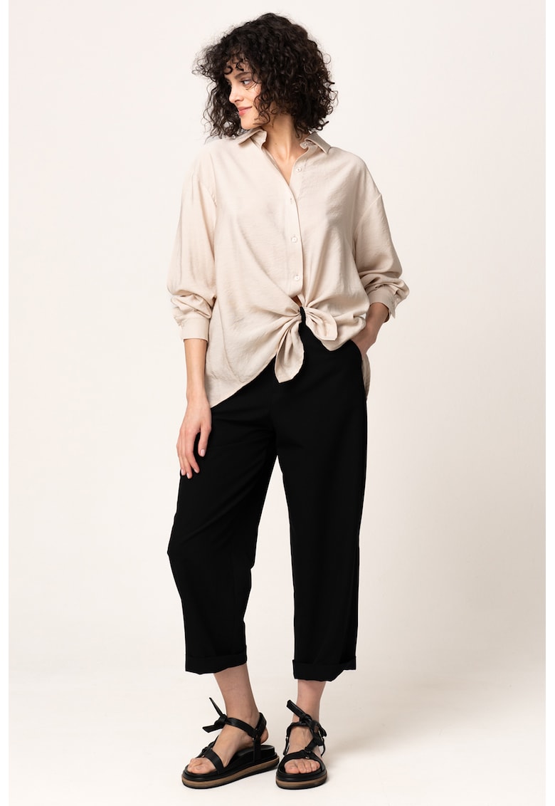 Pantaloni relaxed fit cu buzunare oblice Moss