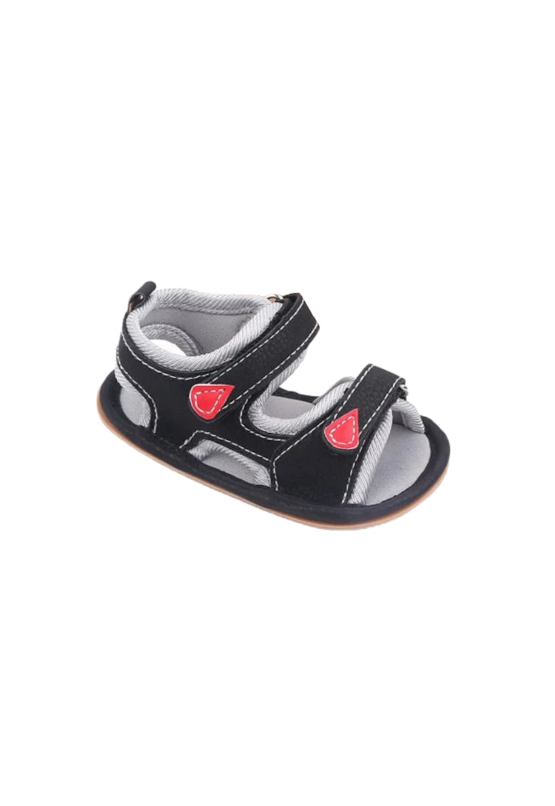 Sandale Cu Barete Ajustabile - Casual - Piele ecologica - Baieti - Negru