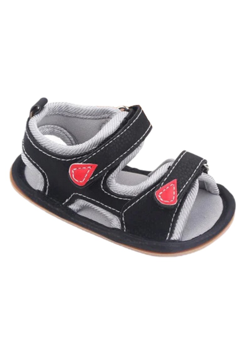 Sandale Cu Barete Ajustabile - Casual - Piele ecologica - Baieti - Negru
