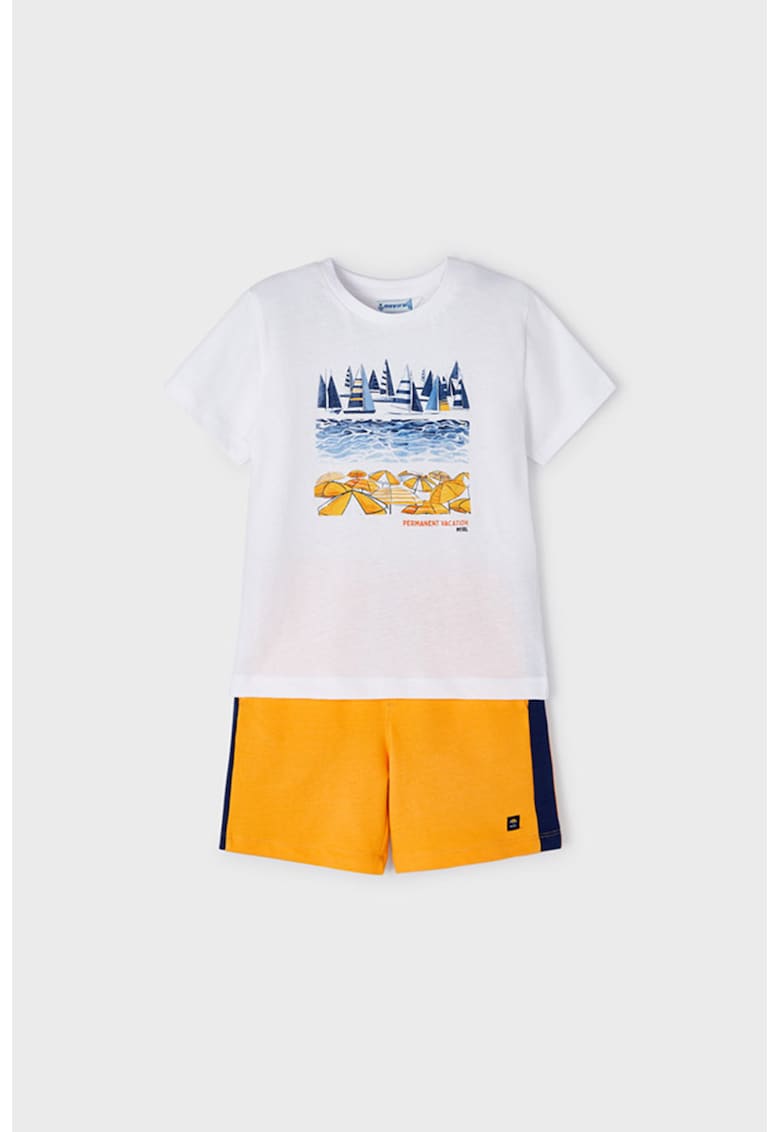 Set de tricou de bumbac si pantaloni scurti