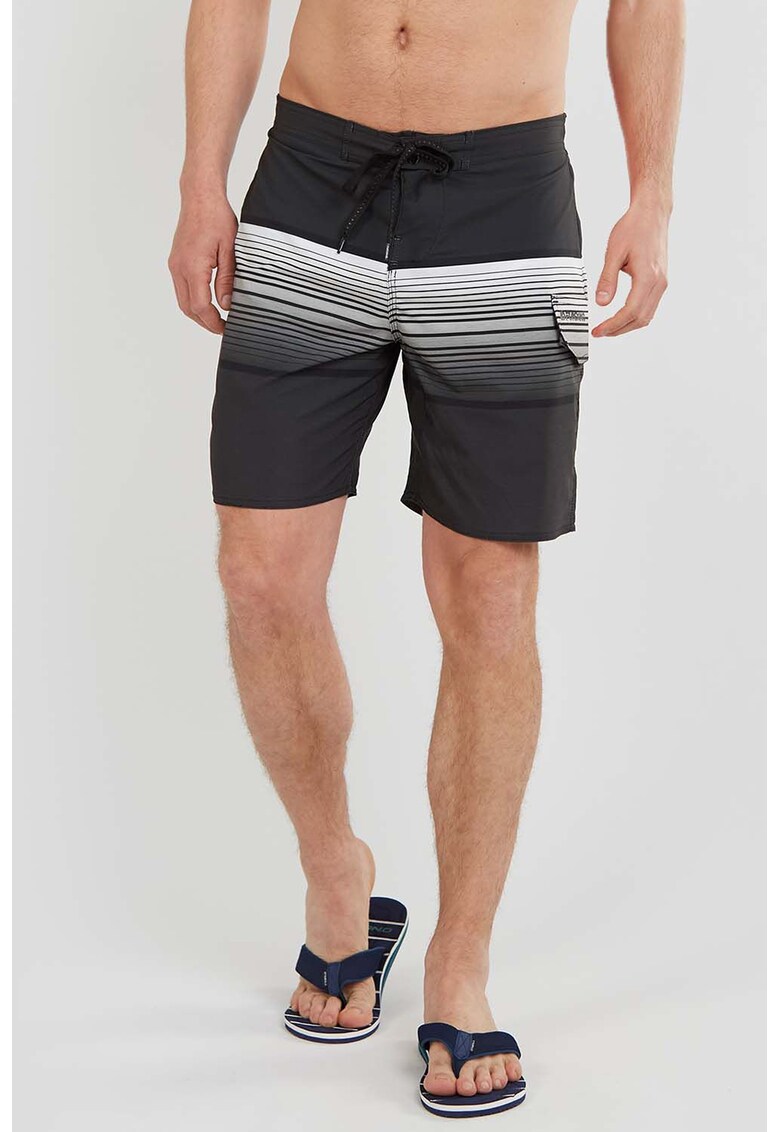 Pantaloni scurti de baie cu model in dungi Salimu