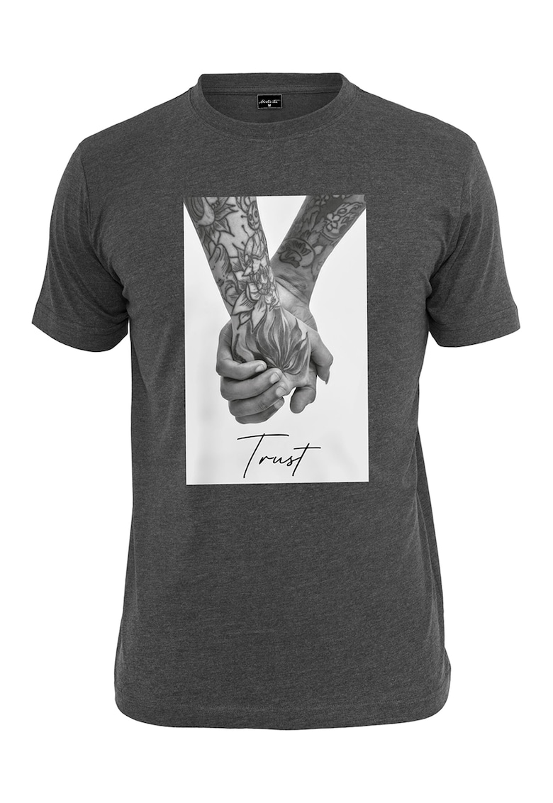 Tricou cu imprimeu foto - Gri carbune