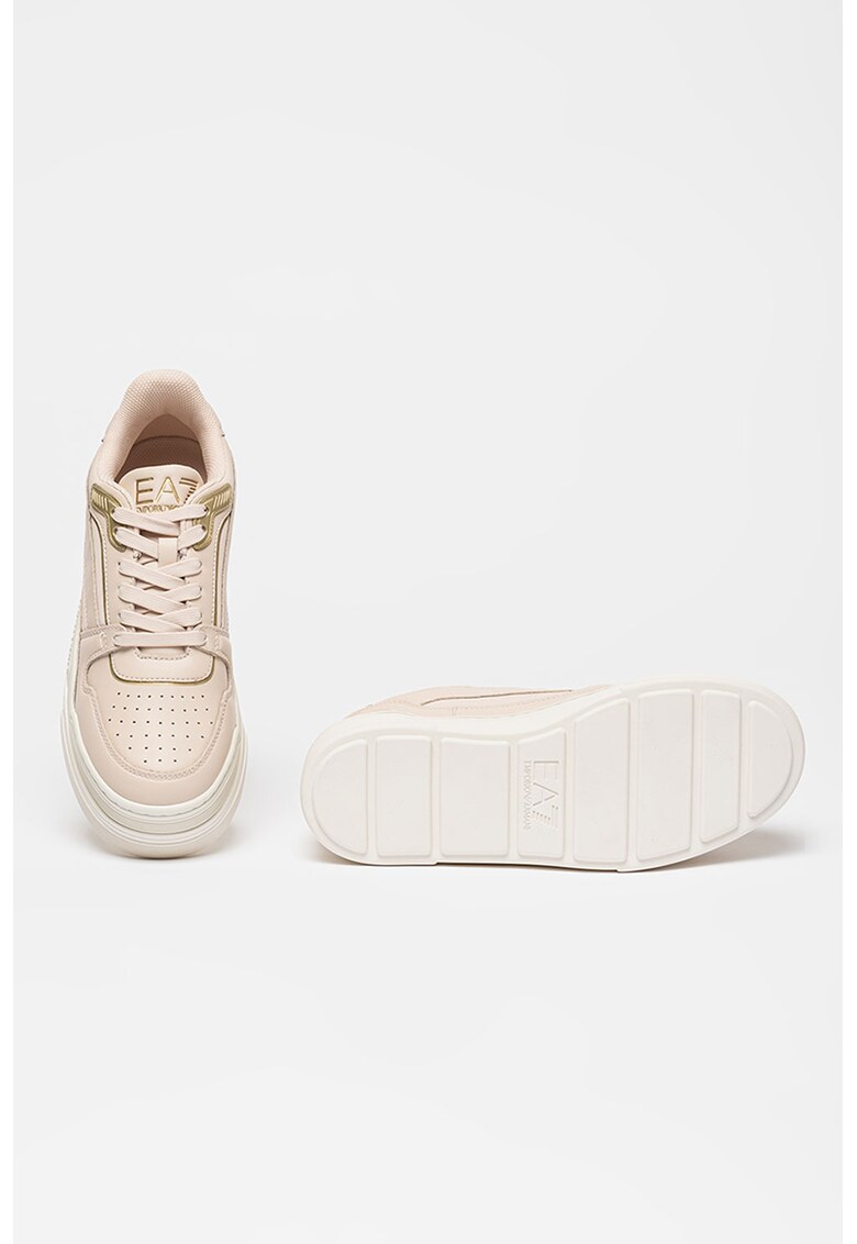 Pantofi sport flatform din piele