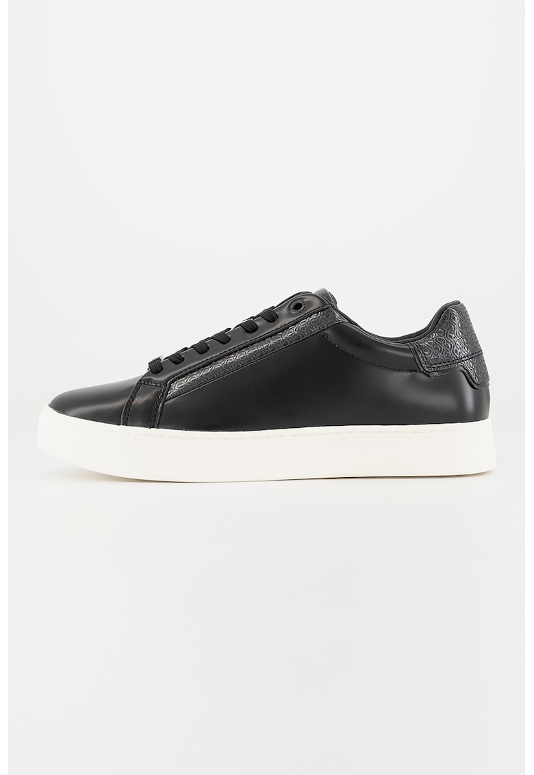 Pantofi sport din piele cu logo in relief
