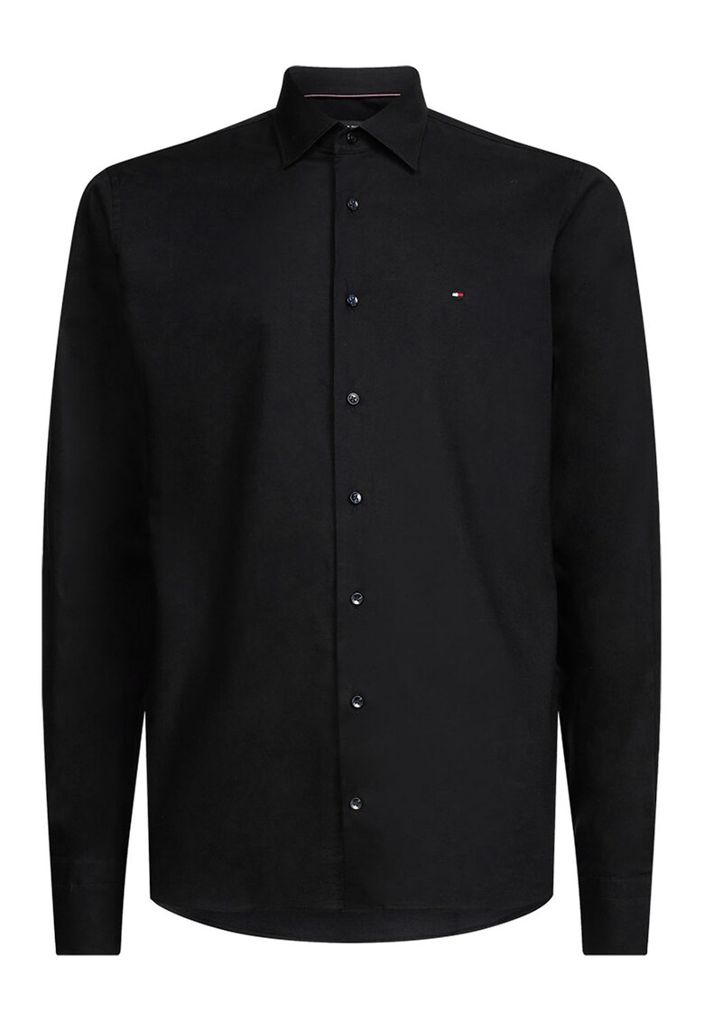 Camasa slim fit cu logo discret pe piept