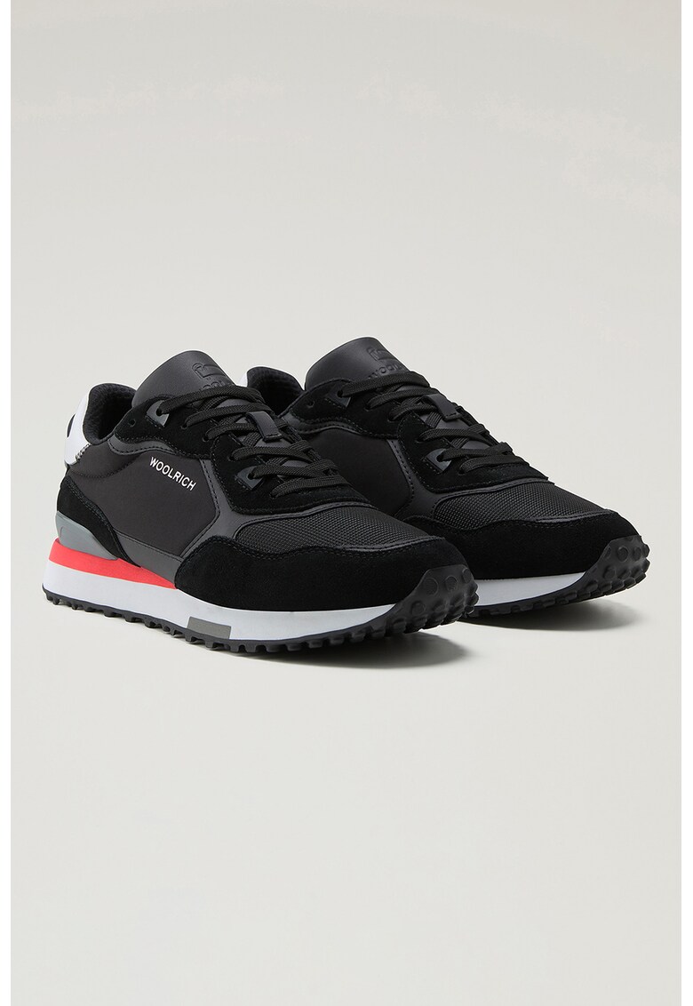 Pantofi sport cu insertii de piele intoarsa