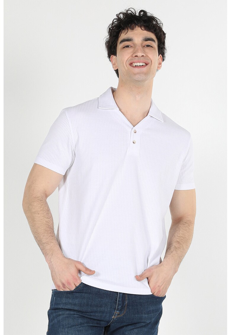 Tricou polo cu model striat