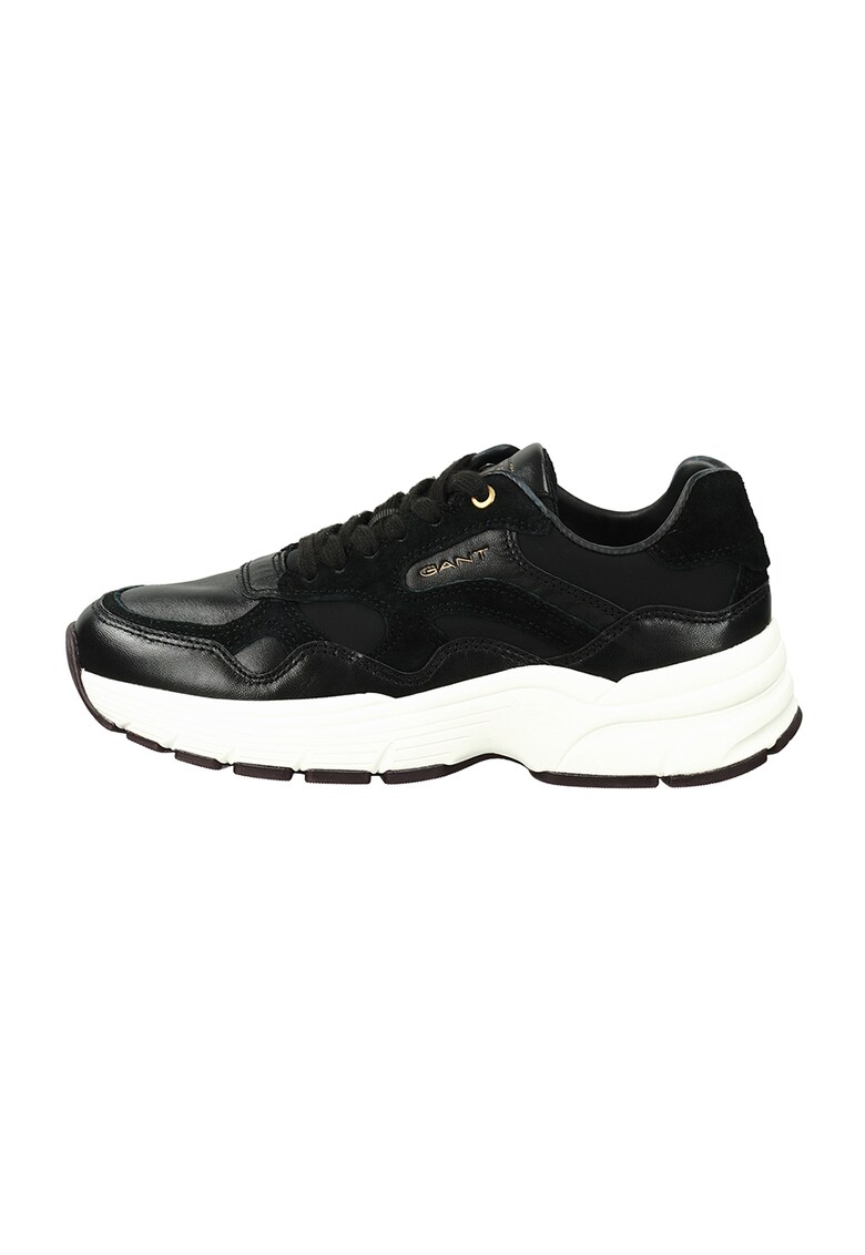 Pantofi sport de piele si piele intoarsa