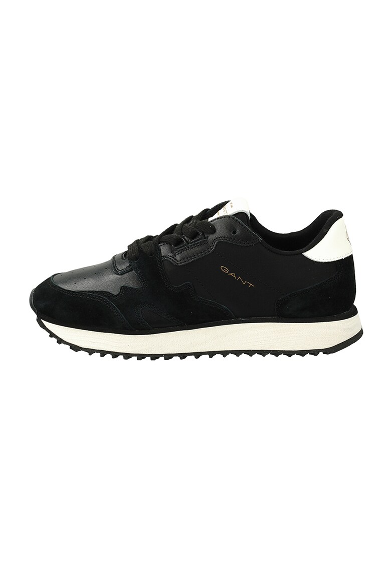 Pantofi sport de piele nabuc si piele