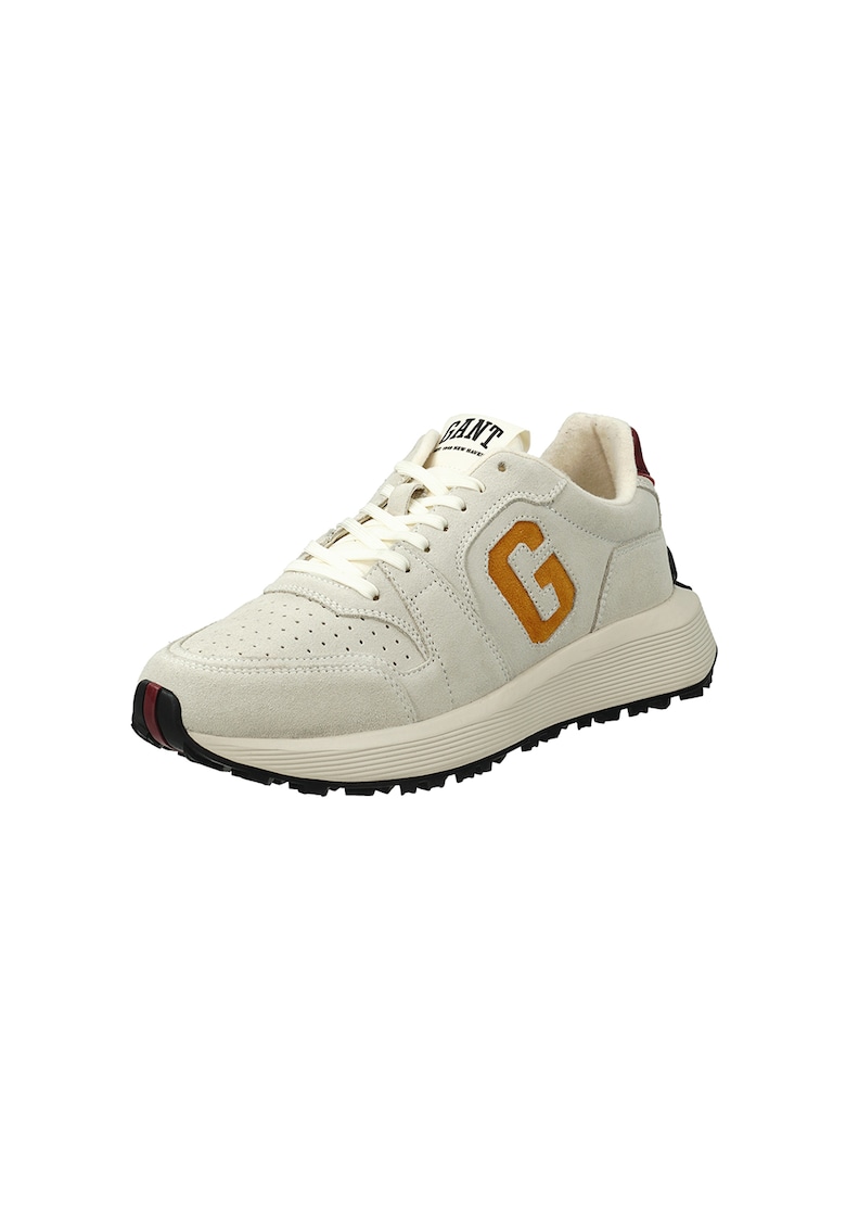 Pantofi sport de piele intoarsa cu insertii de piele