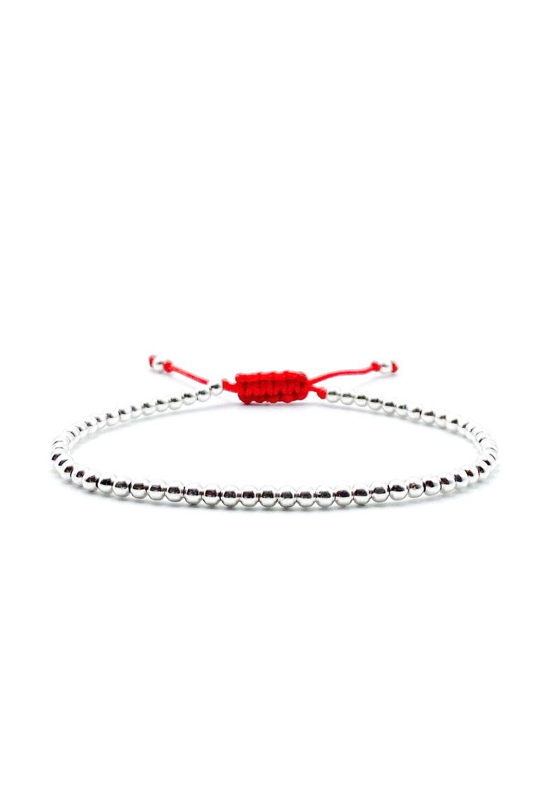 Bratara cu bile din Argint 925 - snur reglabil - unisex