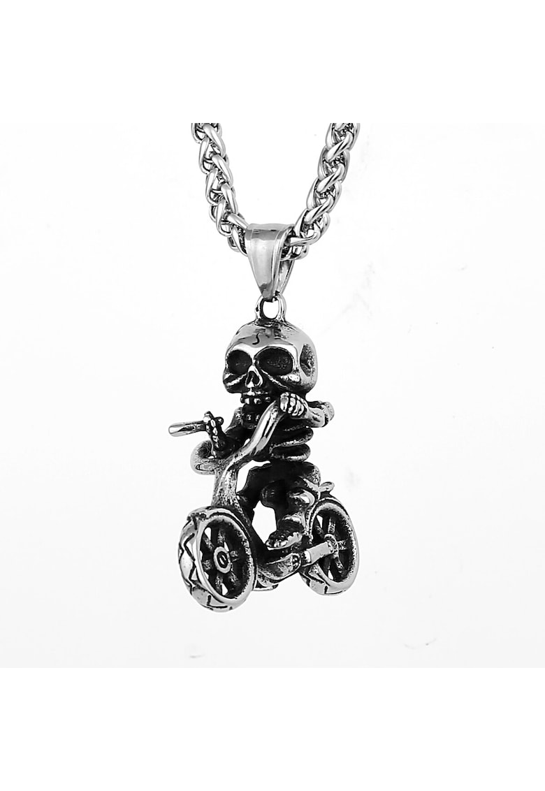 Lant - model retro - pandantiv schelet motociclist - tematica ghost rider - unisex - EFAYN