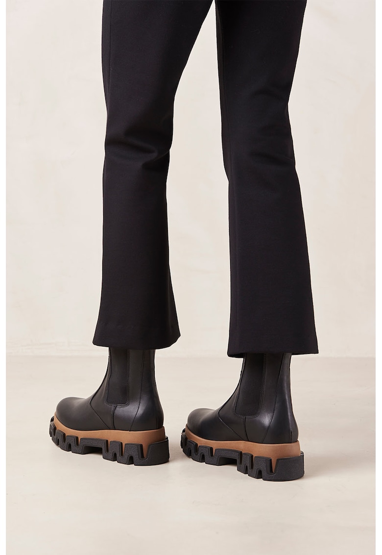 Ghete Chelsea mid-calf de piele